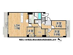 ネオコーポ明舞壱番館 3LDKの間取図画像