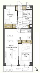 エンゼルハイム浦和中尾 2LDKの間取図画像