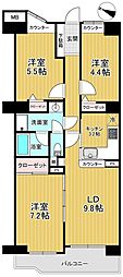 エクセル北浦和 3LDKの間取図画像