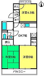 間取図画像 3DK