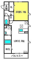 間取図画像 1LDK