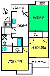 ファーストメゾン入間 3DKの間取図画像