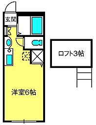 ソフィア ワンルームの間取図画像
