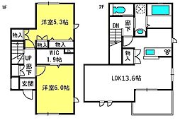 Duo清河寺1 2LDKの間取図画像
