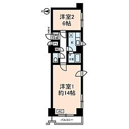 フォルム常盤 2Kの間取図画像