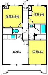 グランパレスNSK 3DKの間取図画像