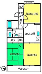 セジュールソフィア1 3DKの間取図画像