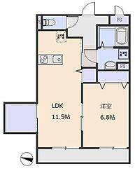RESIDENCEVaica 1LDKの間取図画像