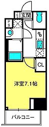 LIBRGRANT大宮 1Kの間取図画像