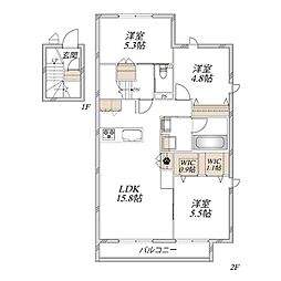 Traum 3LDKの間取図画像