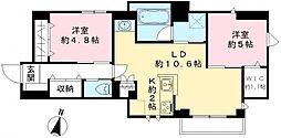 ディアマンテ 2LDKの間取図画像
