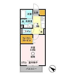 本郷の杜ラウン 1Kの間取図画像