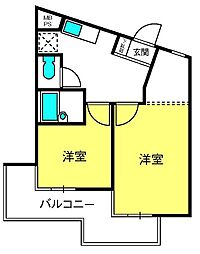 センチュリー羽沢 1LDKの間取図画像