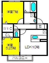 リビングタウン西大宮3 2LDKの間取図画像