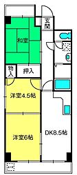 有井シャトー 3DKの間取図画像