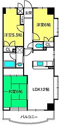 ヒルズ六本木弐番館 3LDKの間取図画像