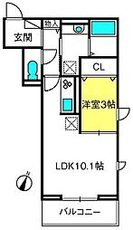 リリシアガーデン 1LDKの間取図画像