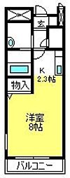 モダン・サニー・レジデンス ワンルームの間取図画像