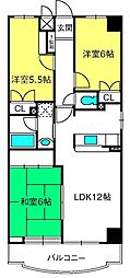ヒルズ六本木弐番館 3LDKの間取図画像