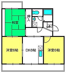 エスペランサふじみ野 3DKの間取図画像