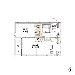 (仮称)新座市大和田メゾン 1LDKの間取図画像