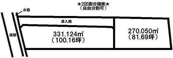 ◆2区画分譲案