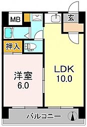 ロジュマン平野 1LDKの間取図画像
