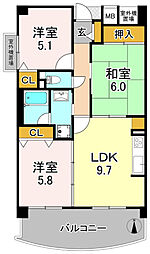シエル・ブラン 3LDKの間取図画像