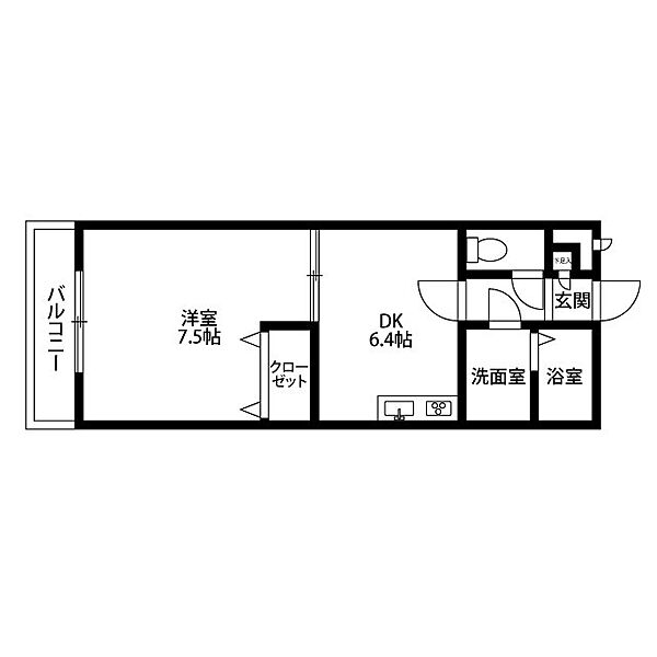 アンプルール リーブル Wing 104｜愛知県高浜市神明町(賃貸アパート1DK・1階・33.12㎡)の写真 その2
