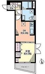 新高円寺ダイカンプラザCity 1DKの間取り