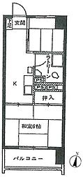 ニュー荻窪マンション 2Kの間取図画像