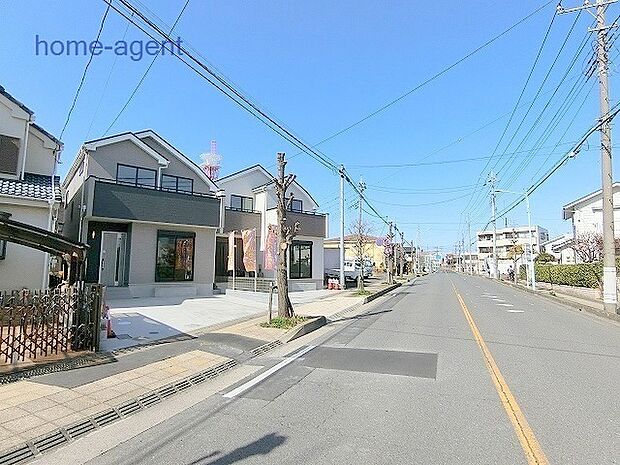 前面13.2m道路になります。