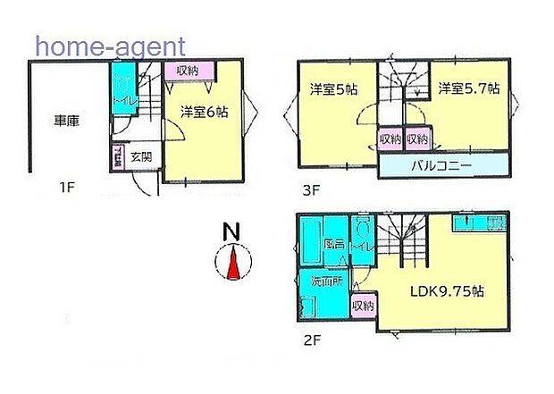 3LDK・2路線2駅利用可能です。(バス利用時)