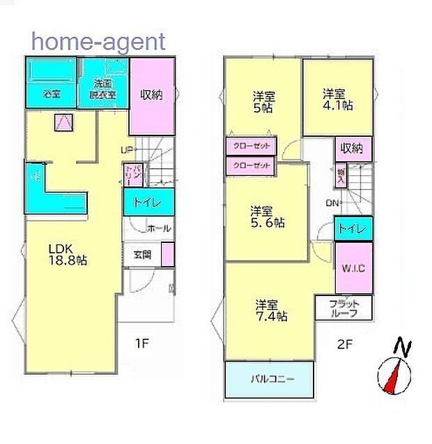 ゆとりのあるリビングに使い勝手の良い4LDK新築戸建て。