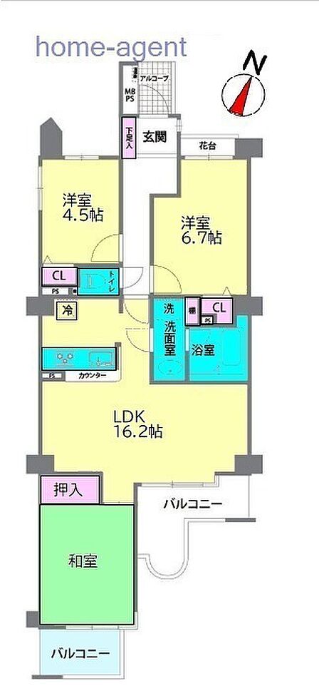 3LDK 間取り