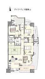 ダイアパレス瓢箪山〜駐車場2台×ペット可×南向き〜 4LDKの間取り