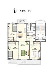 九番町ハイツ 3LDKの間取図画像