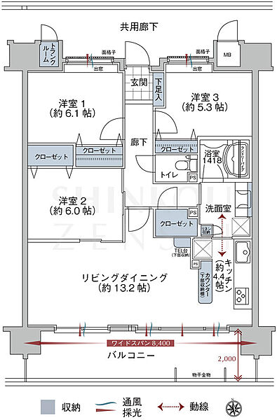 間取りを拡大表示