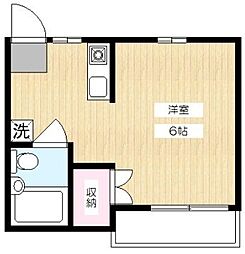 メゾンジョリ 1階ワンルームの間取り