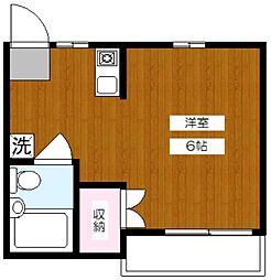 メゾンジョリ 2階ワンルームの間取り