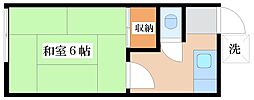 森アパート 1Kの間取図画像
