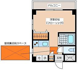 ハイツグレース 1Kの間取図画像