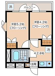CITYCORE梅ヶ丘 2Kの間取図画像