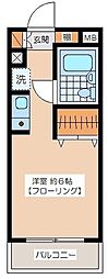エスタ梅ヶ丘 ワンルームの間取図画像