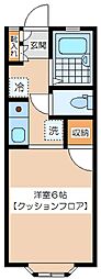 パークビュー梅丘 ワンルームの間取図画像