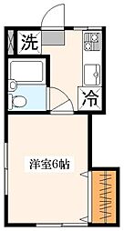 ホワイトプラム 1Kの間取図画像