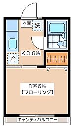 北沢エステ 1Kの間取図画像