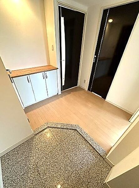 帰宅するたびに気持ちが整う、洗練された設えの玄関ホール。住まいの顔として上質な空気感が漂います