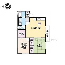 JR東海道・山陽本線 南彦根駅 徒歩17分の賃貸アパート 2階2LDKの間取り