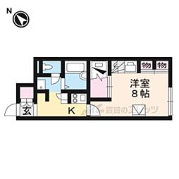 レオパレス翔 1階1Kの間取り